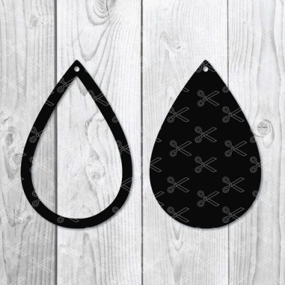 teardrop earring svg dxf png