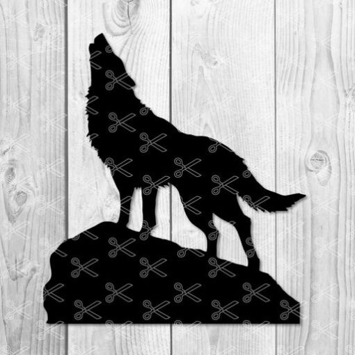Howling wolf svg