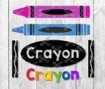 Crayon SVG DXF PNG Cut Files - Back to School SVG - Teacher SVG - For Cricut and Silhouette