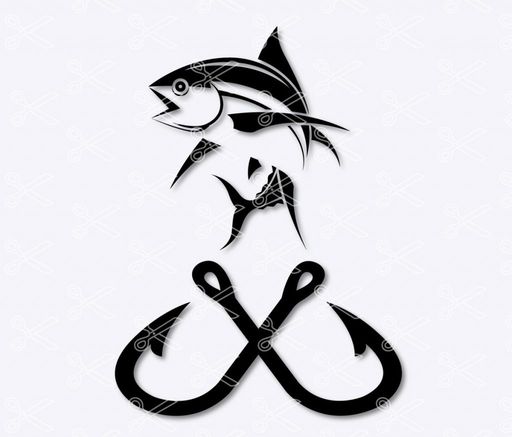 Download Fishing Hook SVG, DXF, PNG, Cut Files