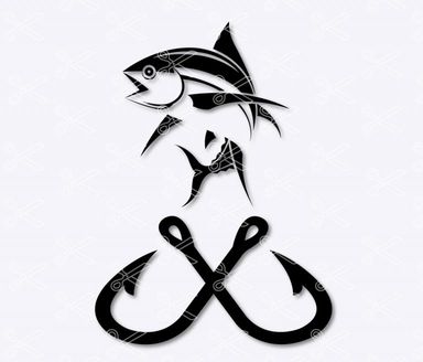 Fishing Hook SVG, DXF, PNG, Cut Files