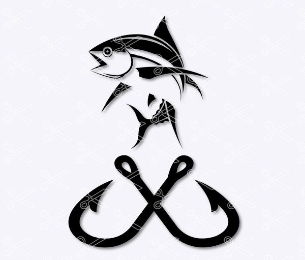 Download Fishing Hook Svg Dxf Png Cut Files