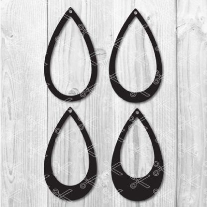 teardrop earring templates svg cut files
