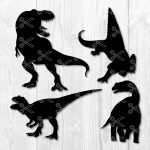 Trex SVG DXF PNG Cut Files - Dinosaur SVG