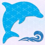 Dolphin Waves SVG DXF PNG Cut Files