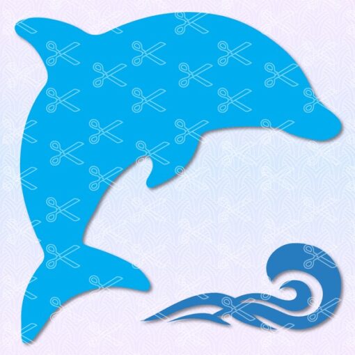 Dolphin Waves SVG
