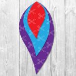Feather Leaf Earring SVG DXF PNG Cut File