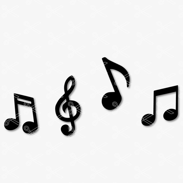 Download Music Notes SVG DXF PNG Cut Files - From Cutesvg.com