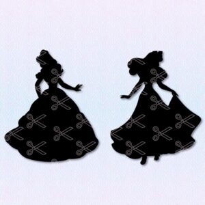 Cinderella SVG DXF PNG Clipart Cut Files for Cricut and Silhouette