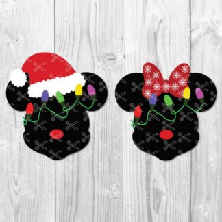 Mickey Mouse in Santa Hat SVG