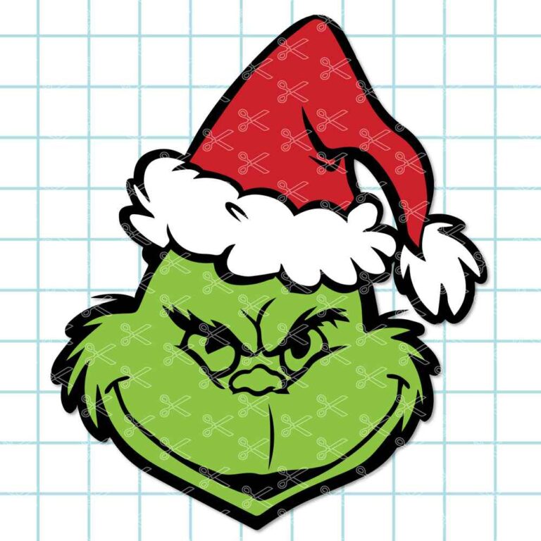 Grinch Face Christmas SVG DXF PNG Cut Files