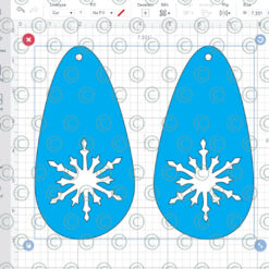 tear drop snowflake earrings SVG PNG
