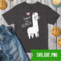 Sweet as alpaca SVG DXF PNG Cut files