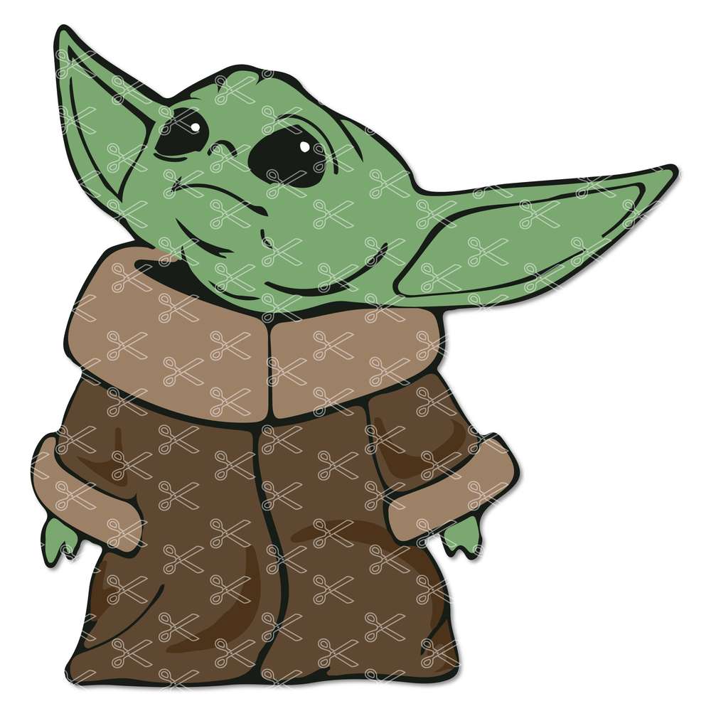 Free Baby Yoda SVG, DXF, PNG, Cutting Files for Cricut Silhouette