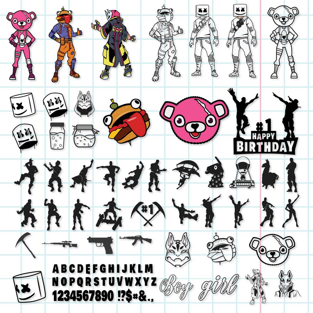 Free Free 151 Fortnite Family Birthday Svg SVG PNG EPS DXF File