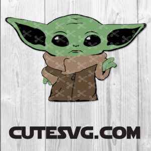 Download Baby Yoda with Mickey Ears SVG DXF PNG Cut files