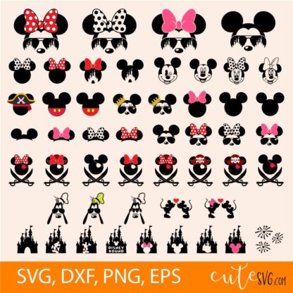 Mickey mouse SVG DXF PNG EPS Bundle