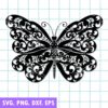 Mandala Butterfly SVG Zentangle