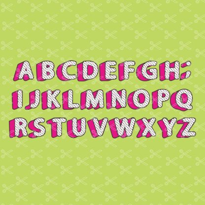 LOL Surprise Alphabet Polka Dot Font SVG
