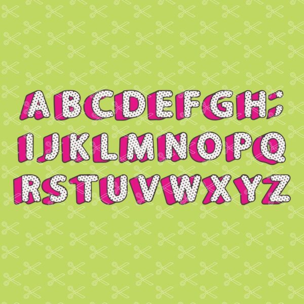 LOL Surprise Alphabet Polka Dot Font SVG