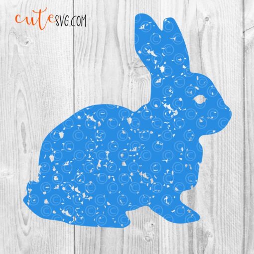 Distressed Easter Bunny SVG DXF PNG Cutfiles
