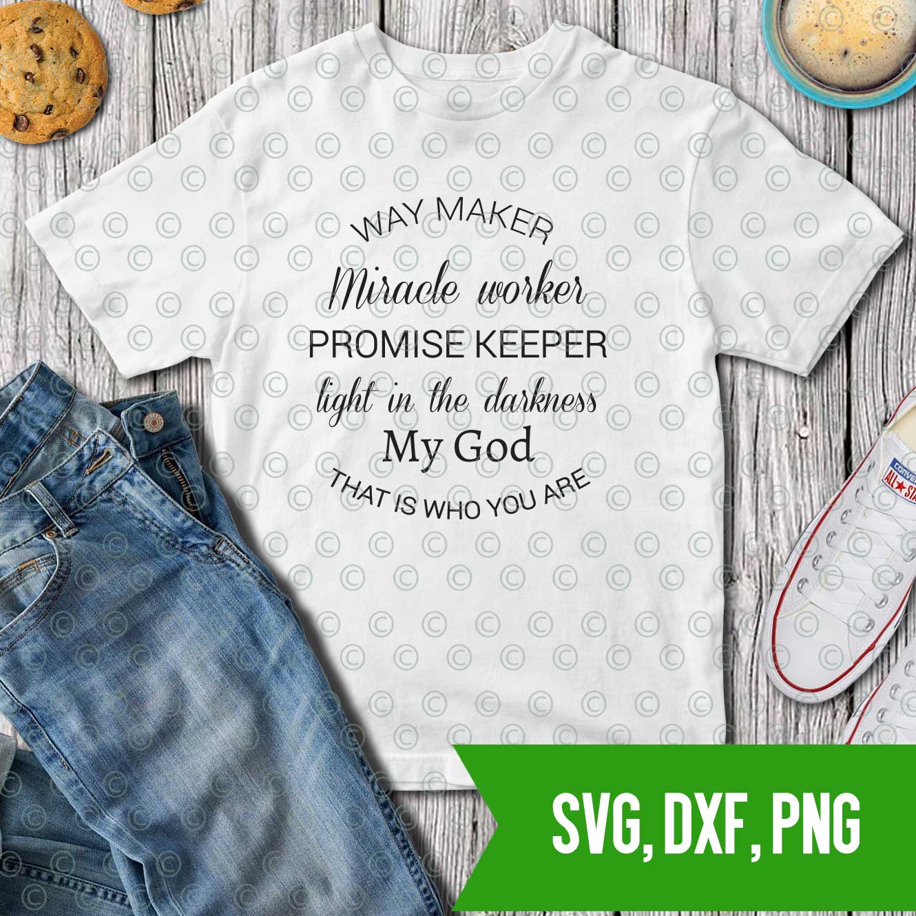 Miracle worker promise keeper way maker light SVG