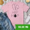 Hip Hop Bunny Easter Bunny Ears T shirt stencil SVg DXF PNG Cut files