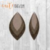 Layered leather earring templates cut files SVG PNG DXF