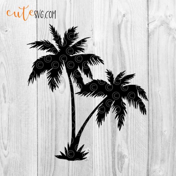 Palm silhouette SVG DXF PNG Cut files