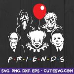 Halloween Horror Movie Killers SVG, PNG, DXF, EPS, Cut Files, Scary Friends SVG