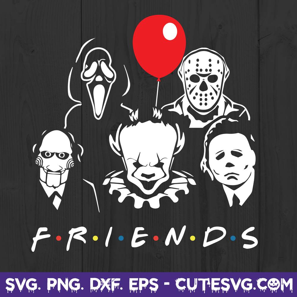 Halloween Horror Movie Killers SVG, PNG, Cut Files, Scary Friends SVG