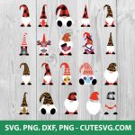 Christmas Gnomes SVG, Merry Christmas Gnome SVG Bundle, DXF, PNG, EPS, Cutting Files