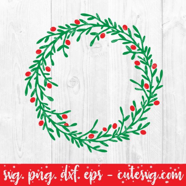 Christmas wreath svg