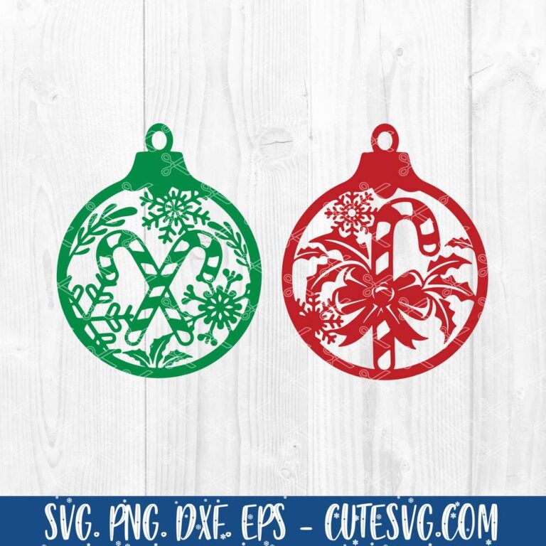 Download Christmas Ornament SVG Bundle, Round Christmas SVG, Xmas SVG