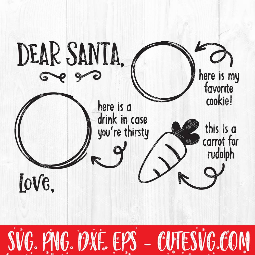 Download Dear Santa Cookies And Milk SVG PNG Cut Files, Merry ...