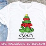 Crocin Around the Christmas Tree SVG PNG DXF EPS Cutting Files - Christmas Tree Svg - Crocs SVG - Instant Download