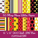 Mickey Mouse Digital Paper JPG File - Digital Paper Paper - Instant Download