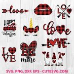 Buffalo Plaid Valentine SVG, Love SVG, Valentine Heart SVG, Plaid Love SVG, Valentine SVG Files, Plaid Heart SVG, Valentines Day SVG, Plaid SVG