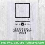 Spotify Glass Art Template SVG, PNG, DXF, EPS, Cutting Files, Music Player SVG, Track Display SVG
