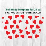 Hearts Wrap SVG File | Starbucks Cup Wrap SVG File | Digital Download | Cricut SVG | Starbucks Cup Wrap | Starbucks Cup Wrap file