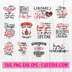 Valentines Quotes SVG Bundle