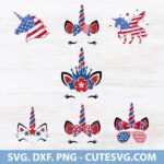 Patriotic Unicorn SVG, 4th of July Unicorn SVG, Digital Download, Cricut, Silhouette, PNG, DXF, Cut Files