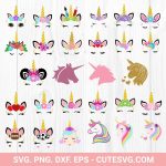 Big Unicorn SVG Bundle, PNG, DXF, EPS, Cut Files - Instant Download for Cricut and Silhouette