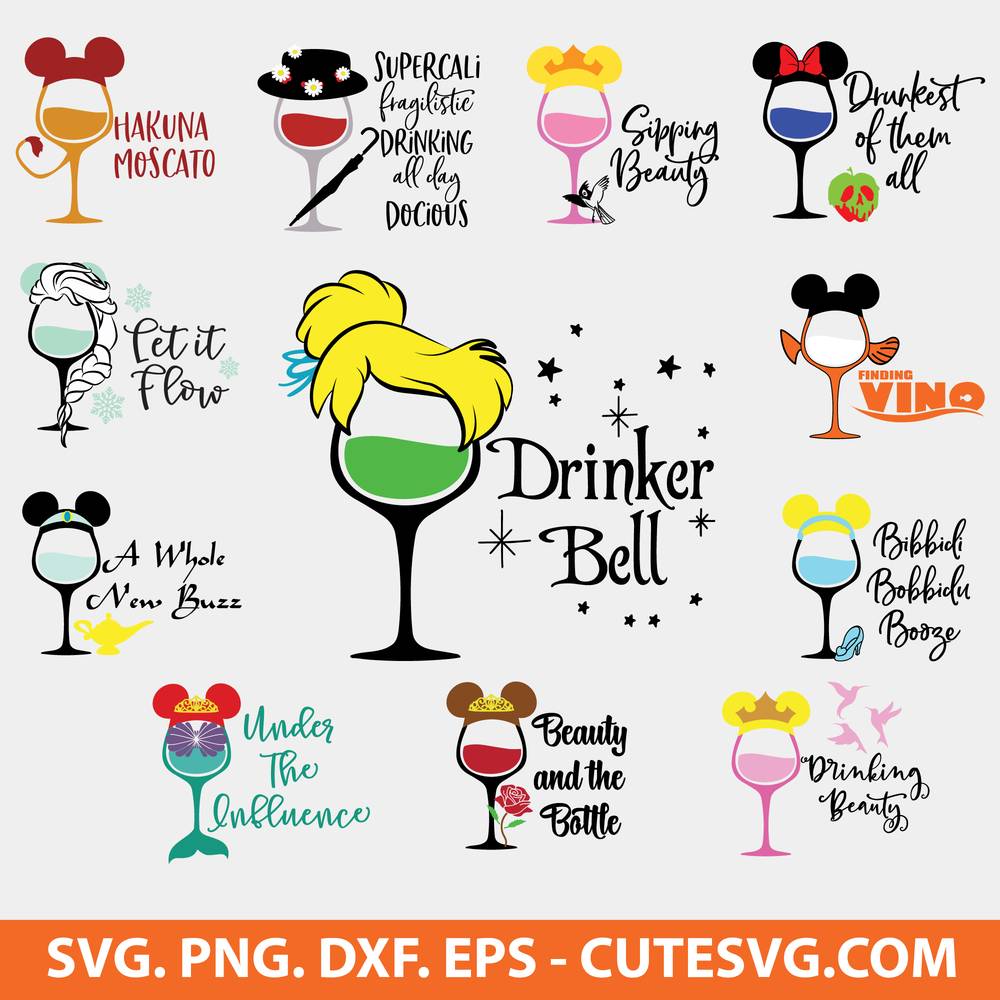 Svg Files Wine SVG Silhouette Svg Cricut SVG Cutting Files Wine Glass
