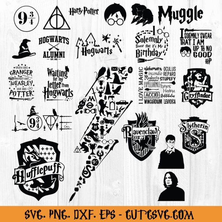 HARRY POTTER SVG bundle, hogwarts svg, harry potter clipart, cut file