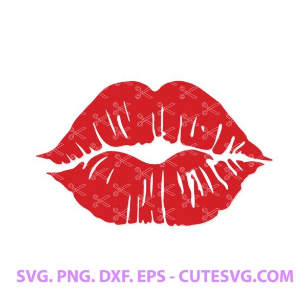 Lips SVG, Mouth SVG, Kiss SVG, Love SVG, Valentine SVG Cutting File