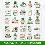 St. Patrick’s Day SVG Bundle, Irish Svg, Shamrock Svg, St Patricks Day Dxf, Clover Svg, St Patrick Cut Files, Cricut Files, Silhouette Files