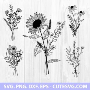Free Free 155 Hand Drawn Wildflower Svg SVG PNG EPS DXF File