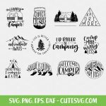 Adventure SVG Bundle, Camping PNG, Adventure Silhouette, Adventure SVG, Camping SVG, Camper SVG Cut File, Happy Camper