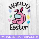 Among Us Easter SVG, Easter is Among Us SVG, Easter gift for gamer, Among us bunny SVG, DXF, PNG, EPS, Cutting Files
